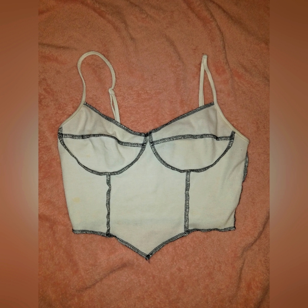 White Shein crop top